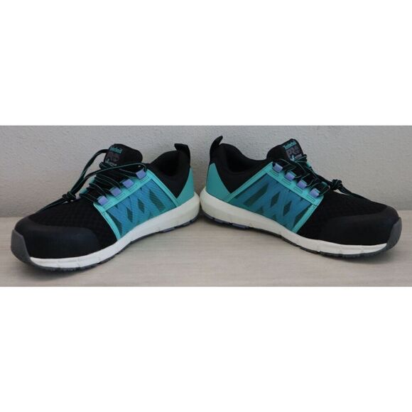 Timberland Pro Women's Sz 8.5W Black/Aqua Radius Comp Toe Work Shoes - Picture 9 of 11
